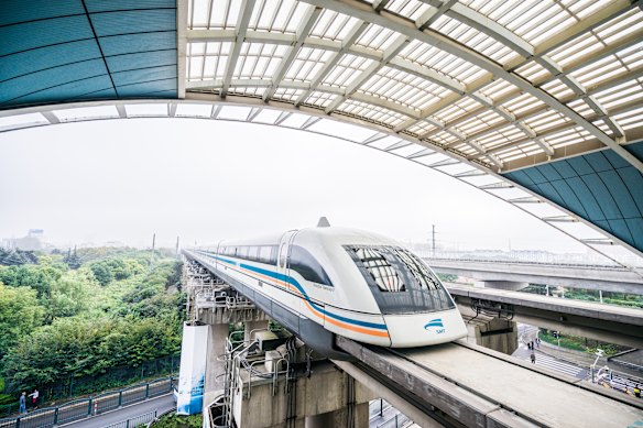 A ride on Shanghai’s high-speed Maglev train offers a thrilling alternative to a taxi trip.
