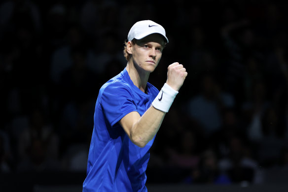 Jannik Sinner saved three match points before going on to beat Novak Djokovic.