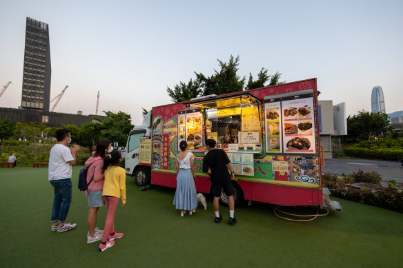 Stop at a food truck for a refuel.