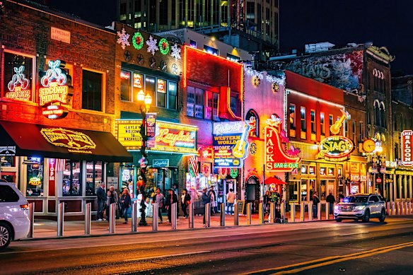 Neon displays on downtown Beale Street.