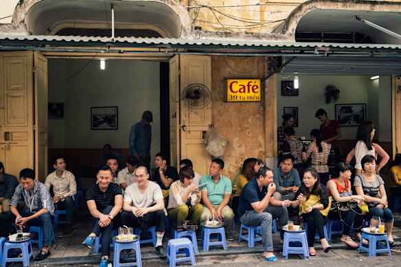 Child-size chairs for adults.