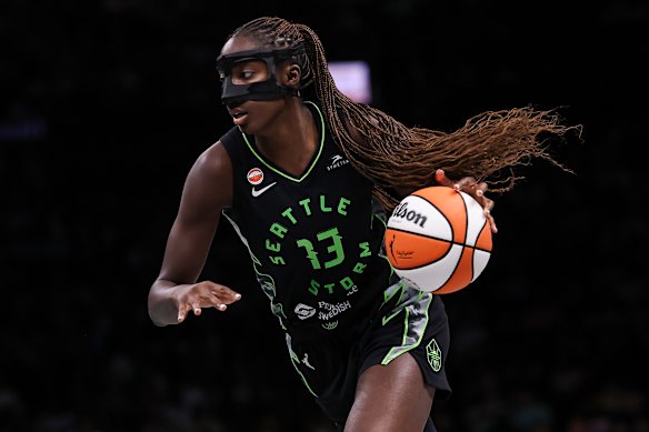 Ezi Magbegor will wear a mask during the FIBA World Cup after breaking her nose multiple times.