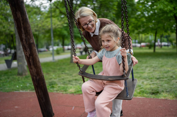 Grandparents have become a playground status symbol for parents.