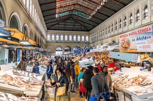 The Varvakios Central Municipal Market in Athens.