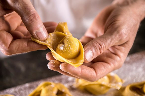 Tortellini in Bologna.
