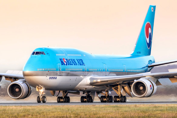 Korean Air is one of the few airlines flying the 747-8, the last jumbo jet developed by Boeing.