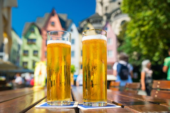 Beer in a Platz … awful and overpriced, but worth it to sit in the atmospheric town square.