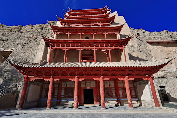 The nine-storey Mogao Caves complex, constructed in 366 AD.