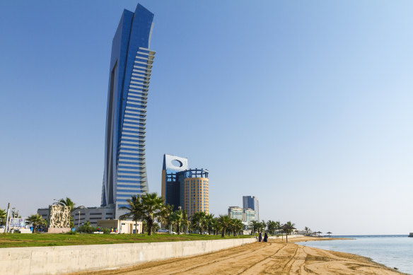 Jeddah’s Corniche on the Red Sea coast.