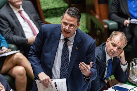 James Newbury presented a bleak picture of Victoria’s economy as he outlined his plans for financial repair. 