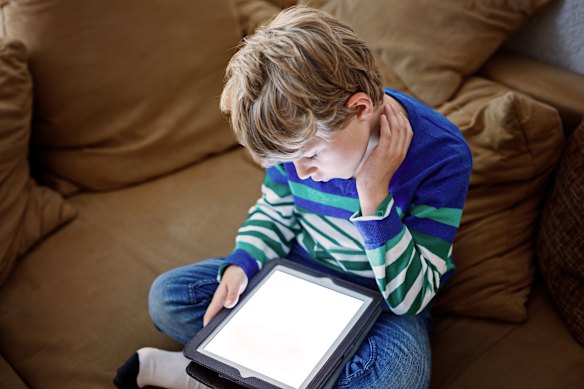 The report said 68 per cent of students in kindergarten to year 2 used screens the previous school day for learning.