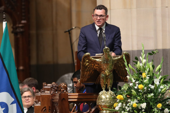 Premier Daniel Andrews paid tribute to John Cain's legacy as a leader who modernised Victoria and the Labor party. 