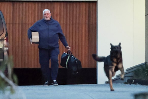 Mick Gatto after being interviewed by police on Wednesday.