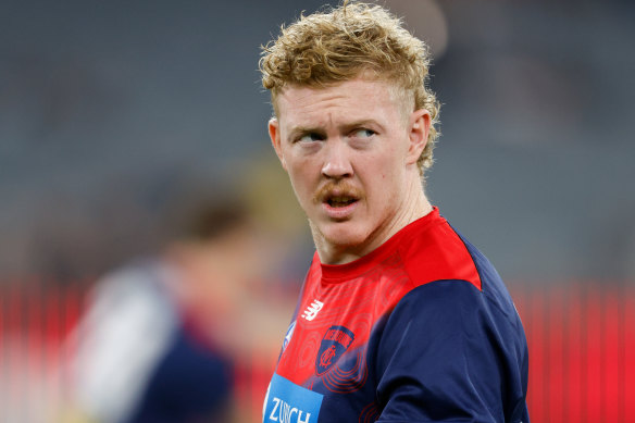 Clayton Oliver met with the Cats on Tuesday.