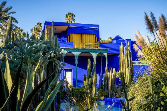 Botanical garden Jardin Majorelle in Marrakesh.