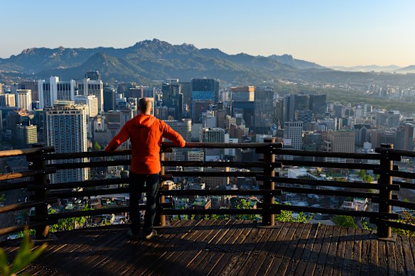 The Seoul city skyline from Namsan.
