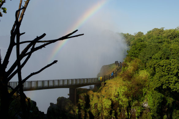 Crossing the Knife Edge Bridge. 
