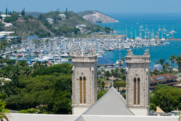 Looking back over Noumea and Moselle Bay.