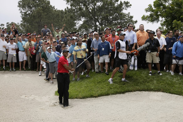 Tiger Woods during the play-off round at the US Open in Torrey Pines back in 2008.