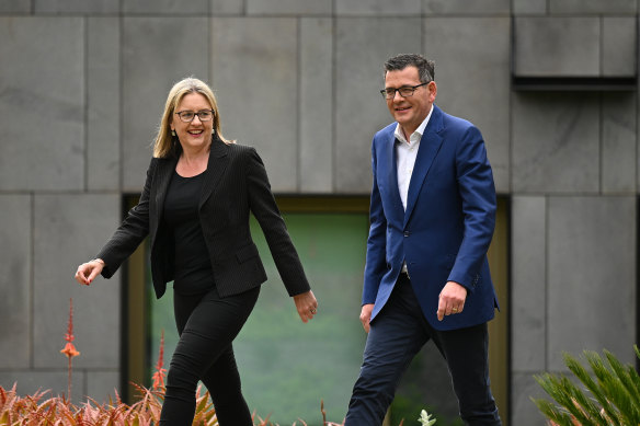 Victorian Deputy Premier Jacinta Allen (left) and Premier Daniel Andrews.