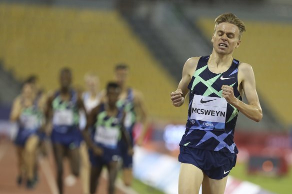 Stewart McSweyn has qualified for the 1500 metre, 5000 metre and 10,000 metre events in Tokyo.