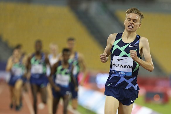 Stewart McSweyn has qualified for the 1500 metre, 5000 metre and 10,000 metre events in Tokyo.