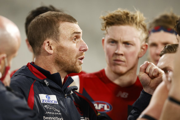 Demons coach Simon Goodwin. 