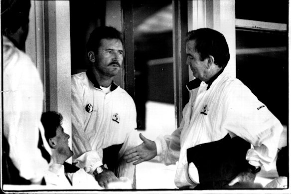 Allan Border and Simpson in 1992.