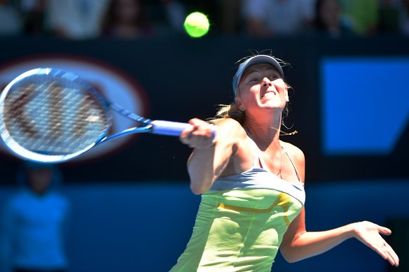 Maria Sharapova in action during the 2013 Australian Open.