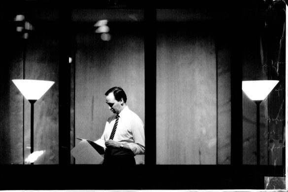 Paul Keating in 1992, the year his government introduced compulsory superannuation.