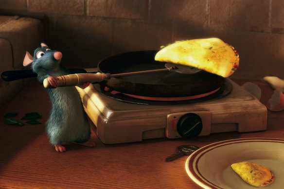 Remy the rat from Ratatouille: cooking at its purest.