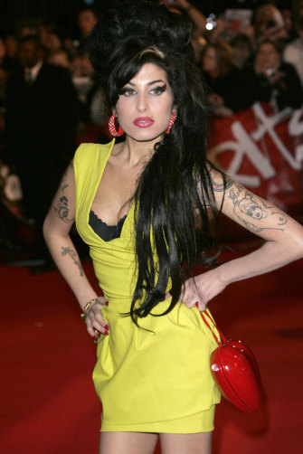 Amy Winehouse debuts her new look, developed with Naomi Parry, at the Brit Awards, 2007.