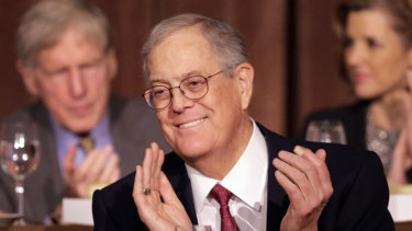 David Koch, pictured in 2012, has died at the age of 79.