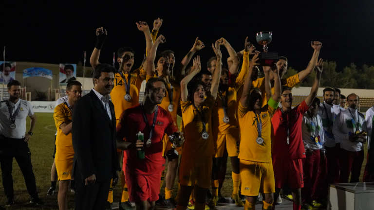 Celebrations: the Pararoos after qualifying for the World Cup.