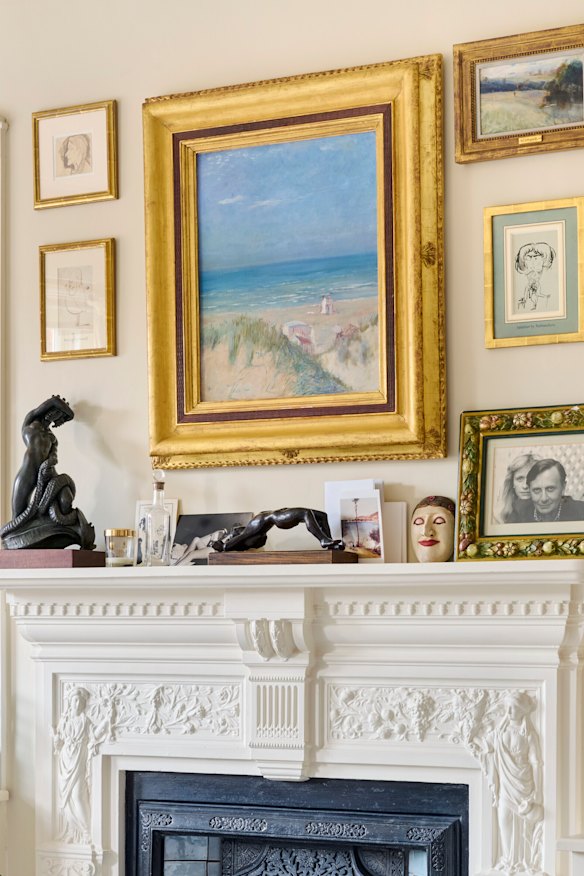 Charles Conder’s Sand dunes, Ambleteuse as it was displayed in Barry Humphries and Lizzie Spender’s North London home. 