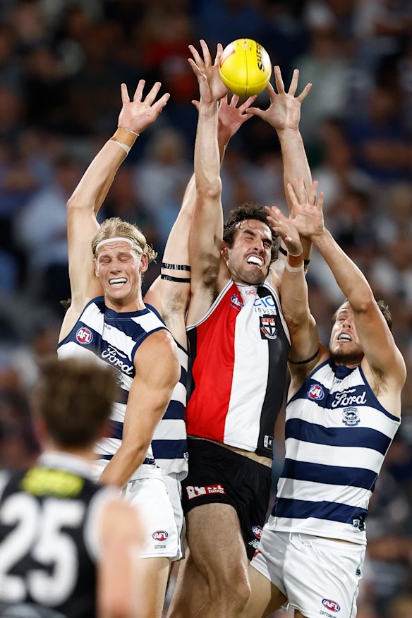 Sam De Koning of the Cats, Max King of the Saints and Jake Kolodjashnij of the Cats.