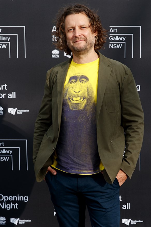 Artist Ben Quilty on the black carpet.