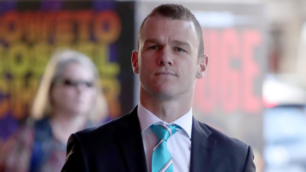Robbie Gray arrives for his hearing.