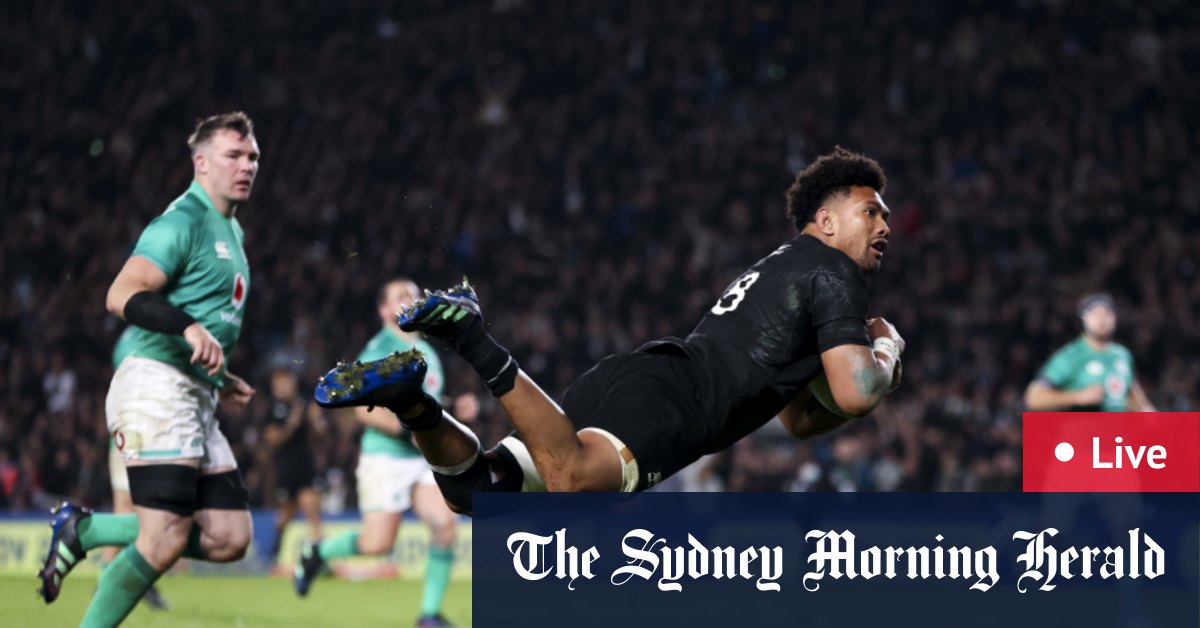 Test rugby LIVE updates: Ireland score first in second half after All Blacks pile on 28 unanswered points