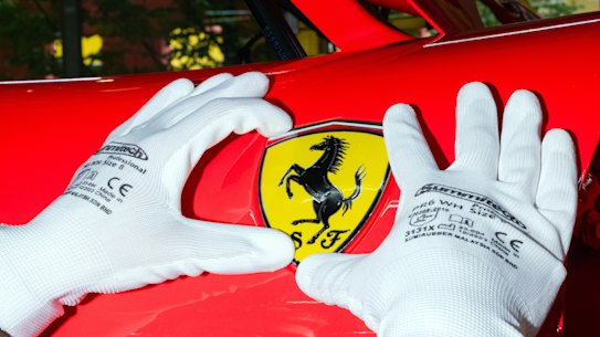 A Ferrari on the production line.