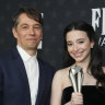 Director Sean Baker with Anora star Mikey Madison at the Critics Choice Awards. The film also scored key wins at the Producers Guild Awards and the Directors Guild Awards.