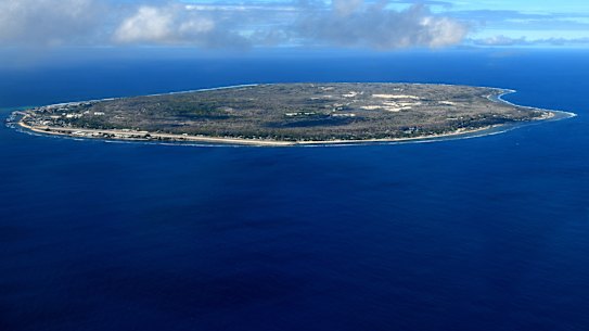 The island of Nauru, in Micronesia.