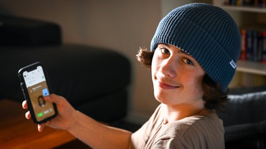 Tommy Cockram using Snapchat.