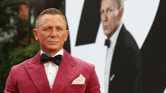 Daniel Craig at the world premiere of No Time to Die in London.
