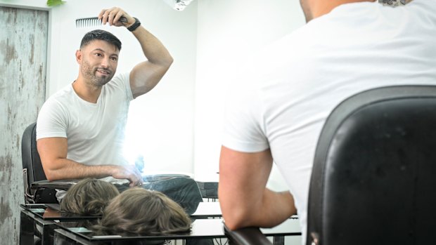 Mark Twiname, founder of Mane Systems in Melbourne, a hair replacement system studio in Melbourne, also wears a hair piece.