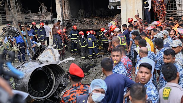‘What I saw, I can’t describe’: Bangladesh jet crashes into school, killing at least 27