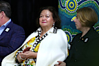 Gina Rinehart seen at a Swimming Australia event. 