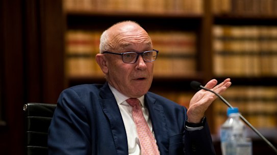 NSW Finance and Small Business Minister Damien Tudehope at budget estimates hearing last week. 