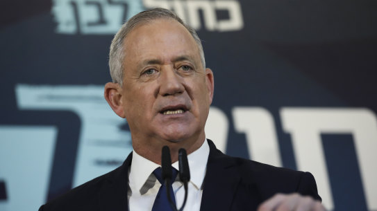 Benny Gantz, leader of the centrist Blue and White party.