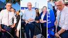 Peter Dutton fills up cars during the election campaign to spruik the Coalition’s fuel tax cut promise.